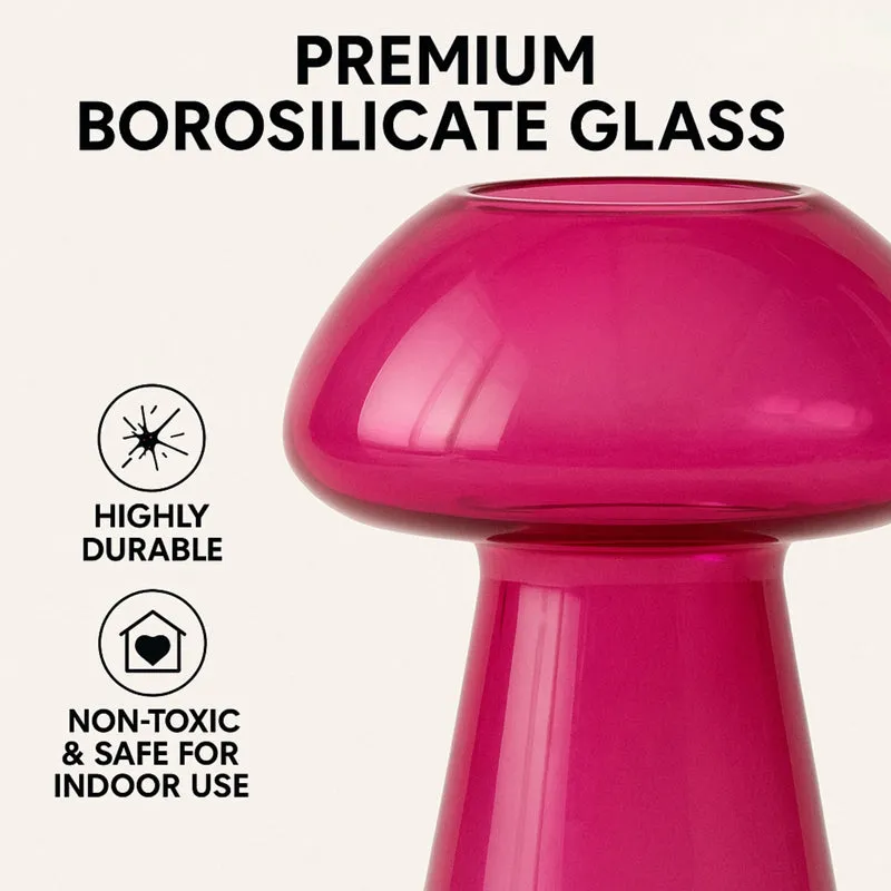 Shrooms Glass Vase - Pink media 3