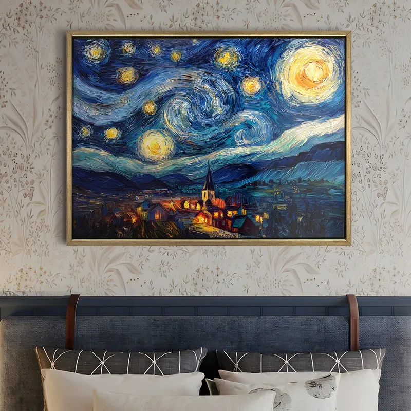 Nocturne Dreams Canvas Wall Painting With Frame media 5
