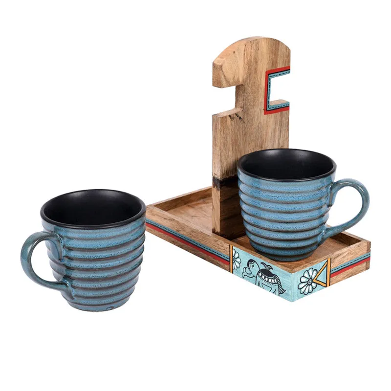 Hiral Ceramic,Wood Tea Cup (150 mL Each) -  Three Piece Set media 4