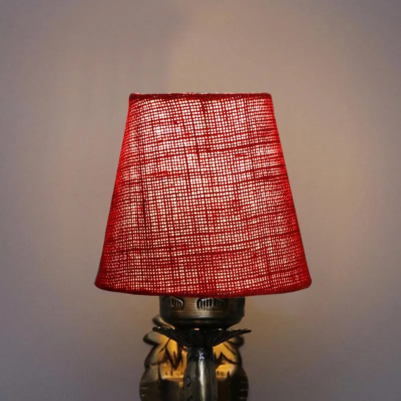 Ziada Stiva Conical Fabric & Metal Wall Lamp - Maroon media 4