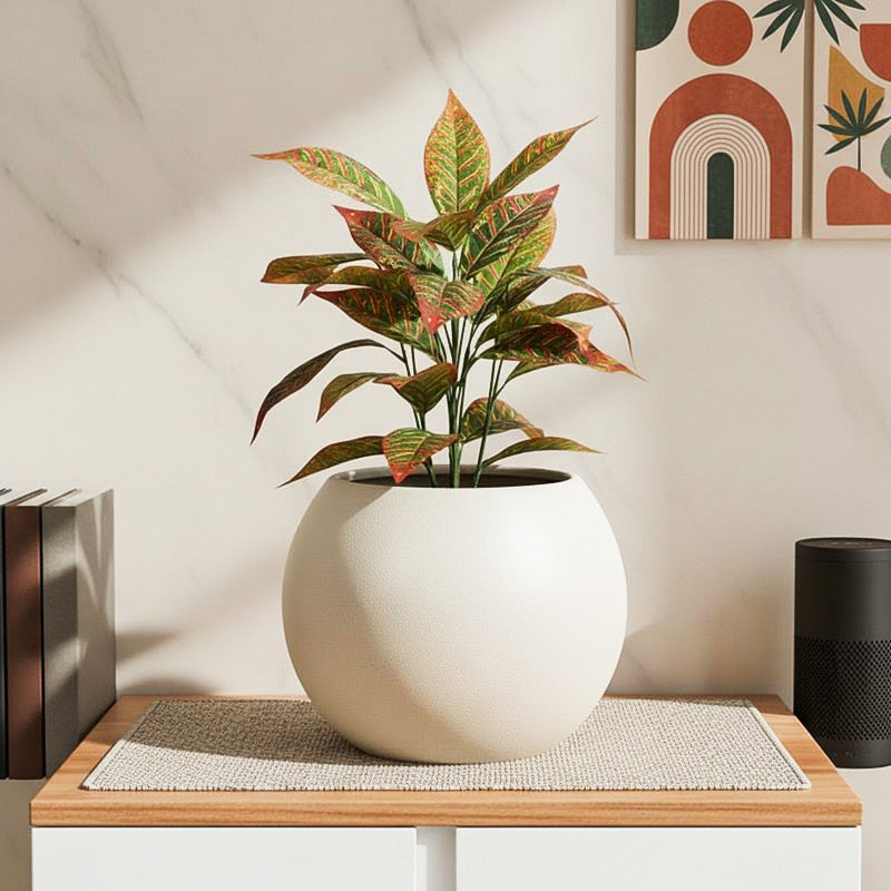 Artificial Decorative Croton Plant With Pot - 2 ft
