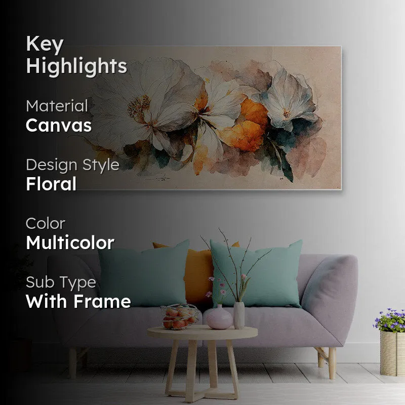 Sansa Daisy Floral Canvas Wall Painting media 2