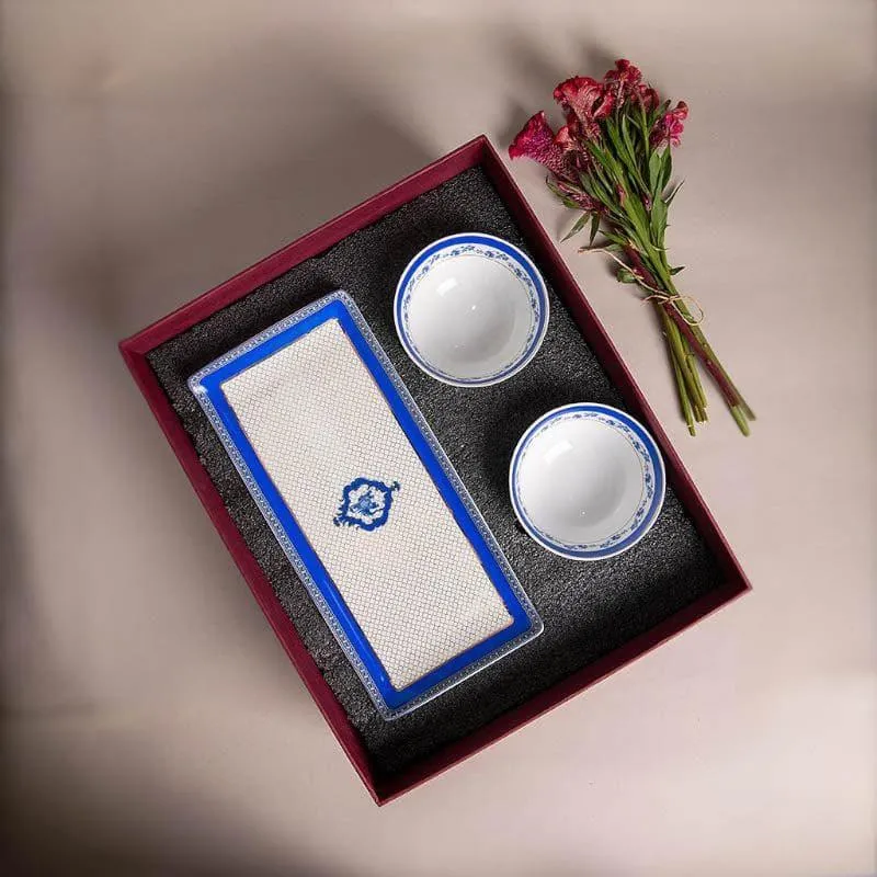 Hafsa Bowl & Tray Gift Box - Set Of Three media 1