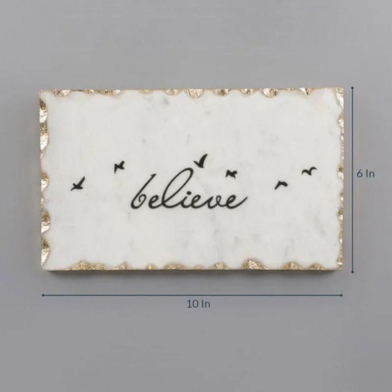 Believe Printed Marble Wall Accent media 4