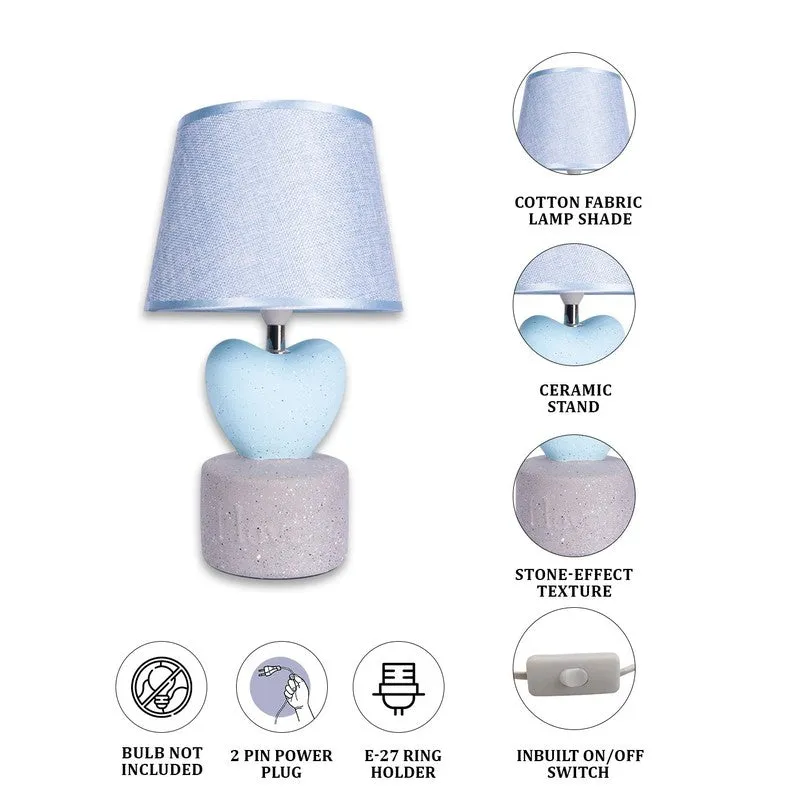 AarviDecor Everly Decorative Fabric Table Lamp - Blue media 7