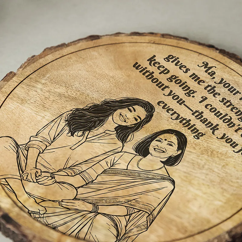 Strength To Keep Going Wood Showpiece - Round media 4