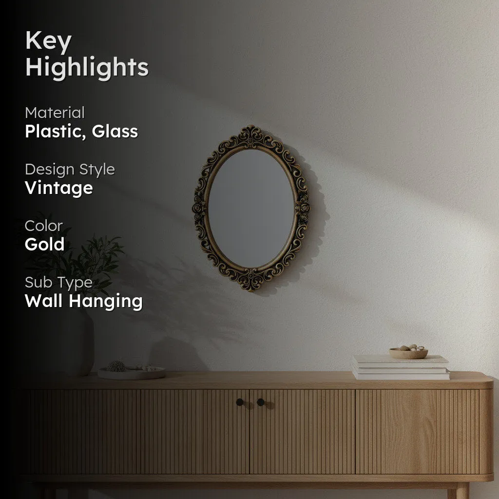 Regal Aura Decorative Wall Mirror - Gold media 2