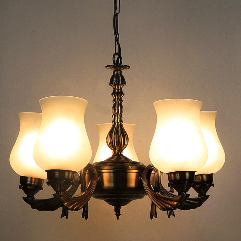 Milky Vistara Mosaic Golden Antique Ceiling Lamp