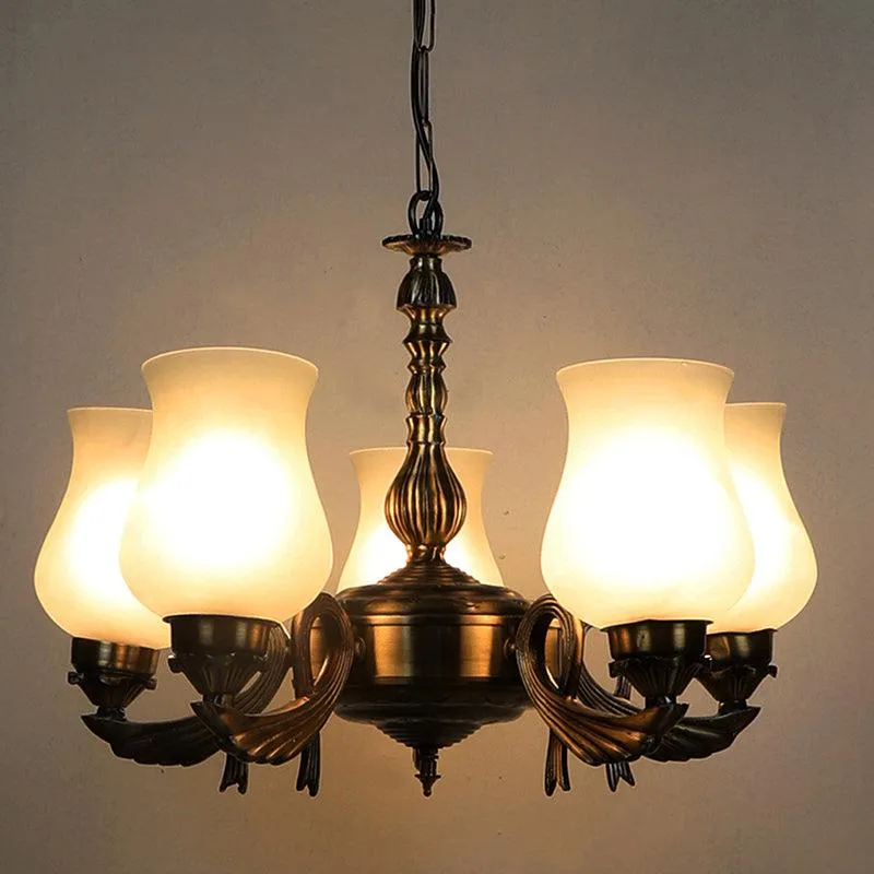 Milky Vistara Mosaic Golden Antique Ceiling Lamp media 1