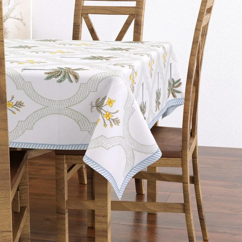 Tropical Cotton Table Cover - Yellow,Green media 3