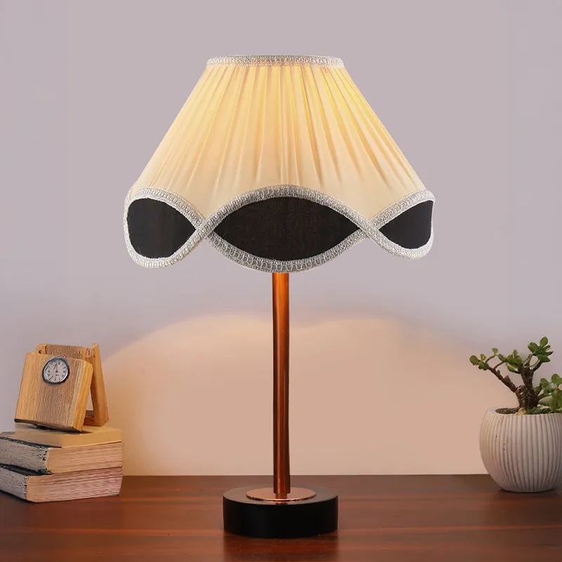 Valenica Rodin Wooden Table Lamp - White,Copper,Black media 2