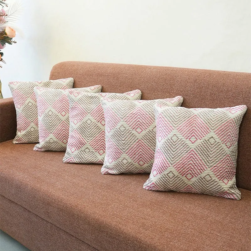 AngularAura Cushion Cover (Coral) - Set Of Five media 4