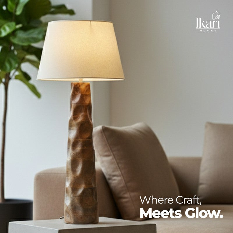 Sculpted White Mango Wood Floor Lamp media 11
