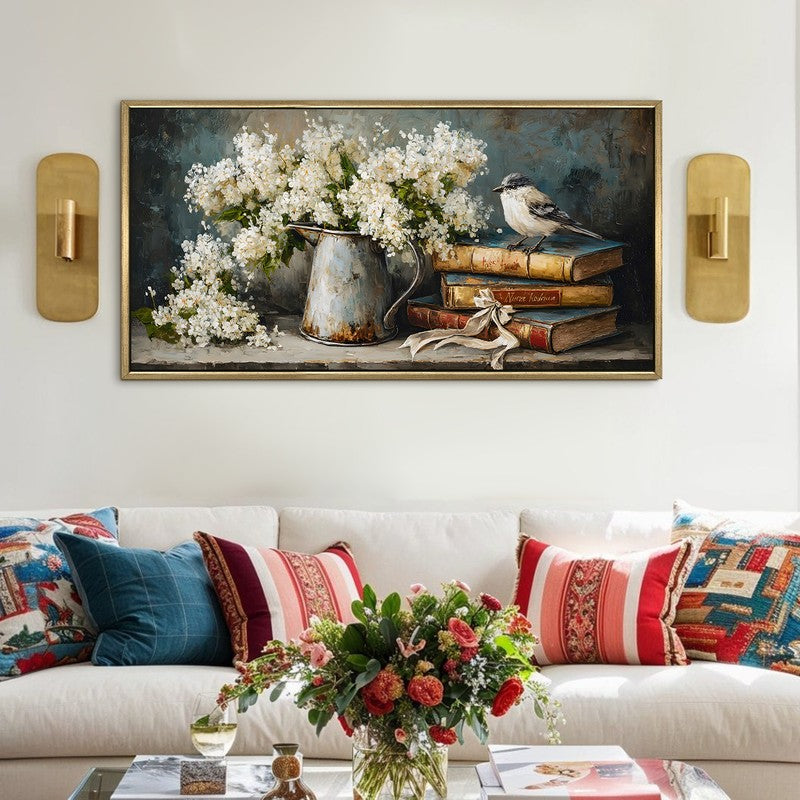 Silent Sparrow Canvas Wall Painting With Frame