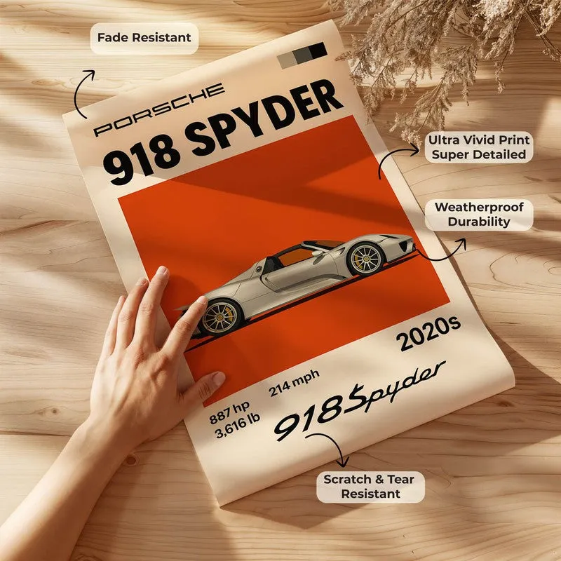 Porsche Powerhouse Wall Poster - Orange media 7