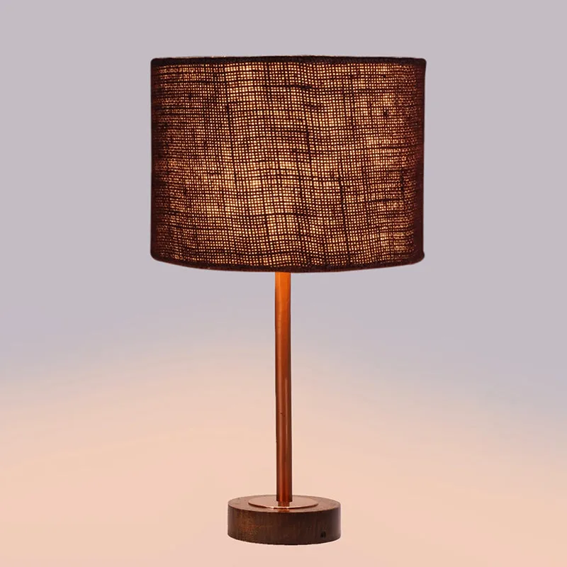 Sienna I Rodin Wooden Table Lamp - Brown,Copper media 5