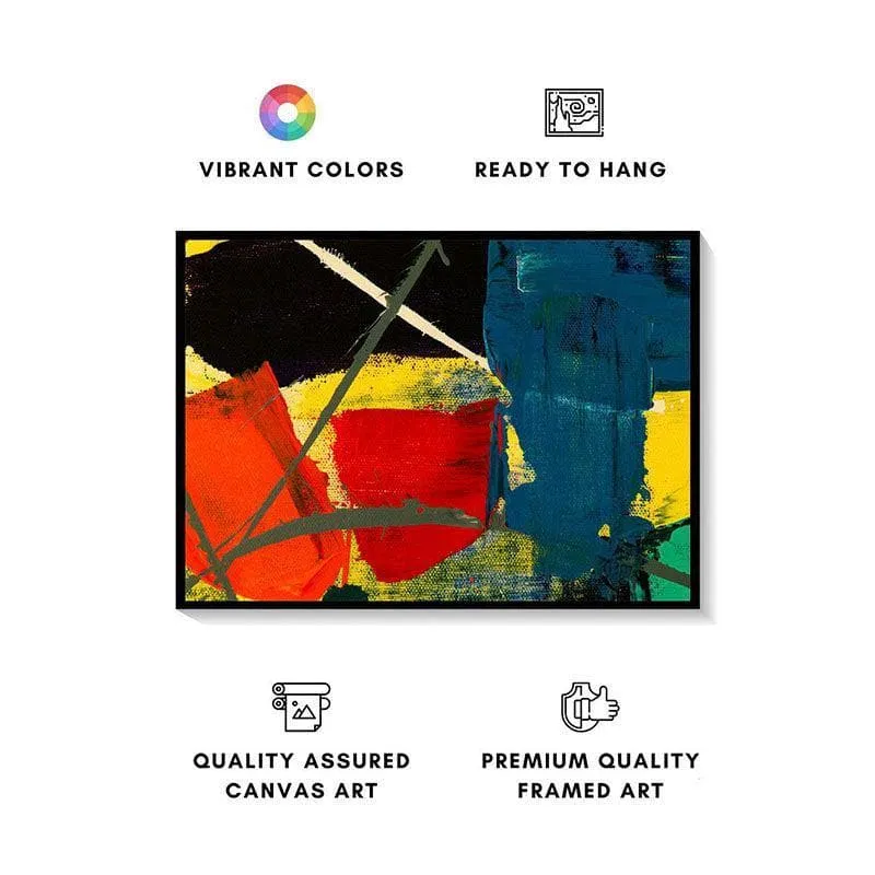 Abstract Art Canvas Wall Painting - Black Frame media 4