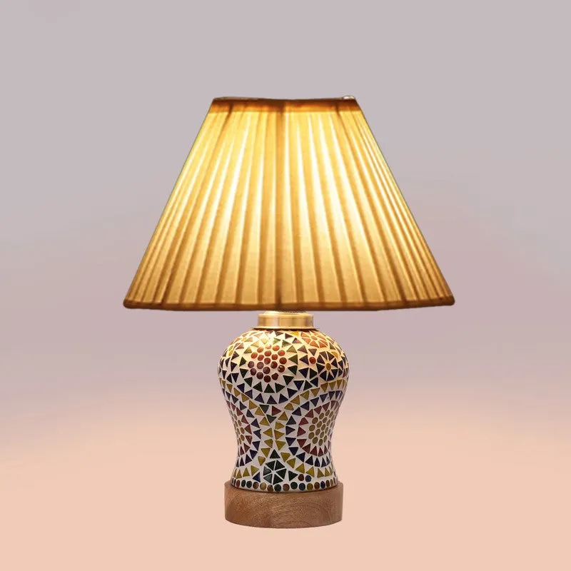 Aurenique Pleatra Wooden Table Lamp - Multicolor media 6