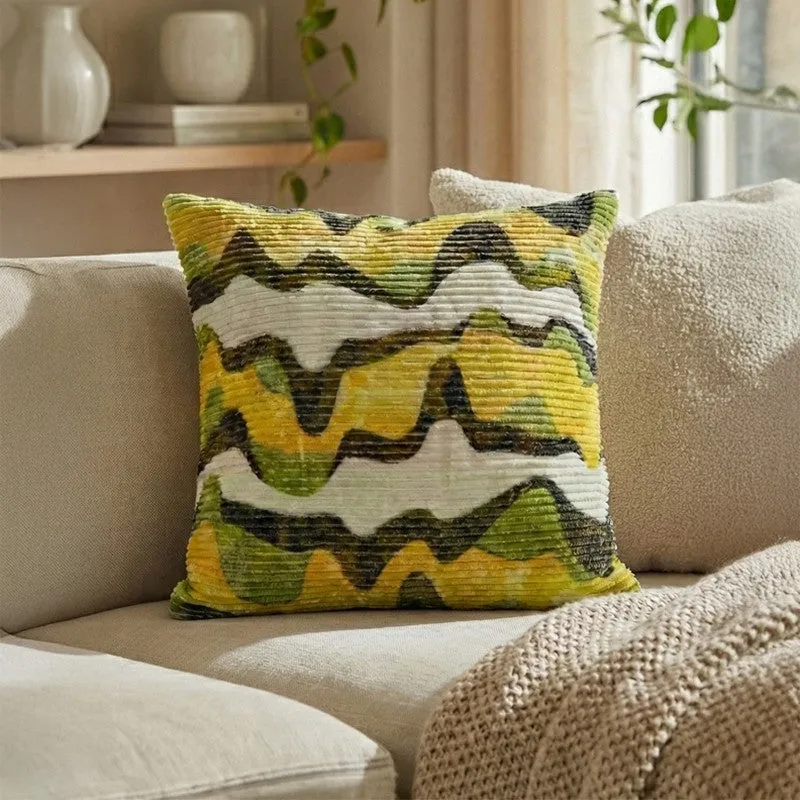 RythmFlow Cushion Cover - Yellow media 1