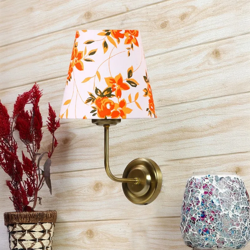 Floranira Fleur Cone Metal Wall Lamp - White,Orange media 3