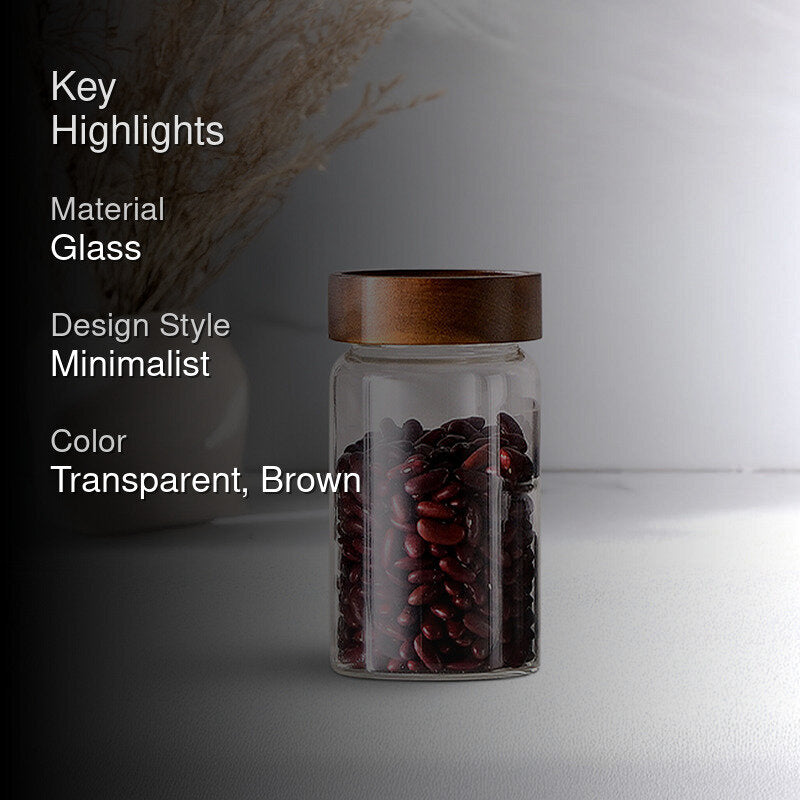 Bergner Crystal Seal Airtight Glass Storage Jar - 550 mL media 2