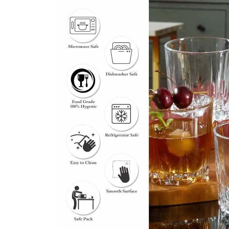Pasabahce Tiyna Old Fashioned Glasses (300 ML) - Set Of Six media 4
