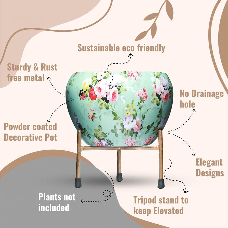 Aglo Bloom Handcrafted Planter With Stand - Four Piece Set media 17