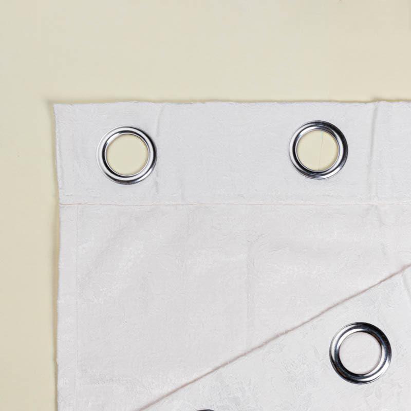 Gulaab Jacquard Single Curtain (White) media 5