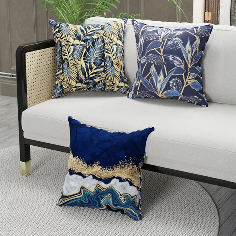Mandanis Printed Microfiber Cushion Cover - Set Of Three media 1