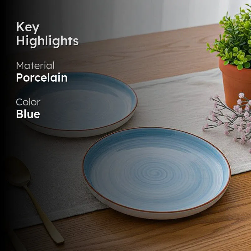 Lunar Blue Snack Plate - Set Of Two media 2