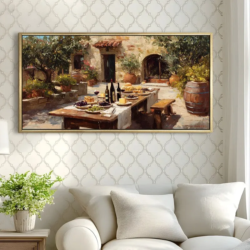 Convivio Canvas Wall Painting With Frame media 4