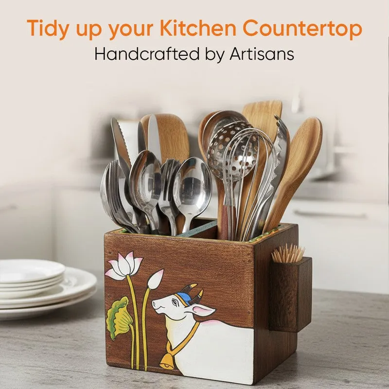 Pichhwai Leela Cutlery Holder media 4
