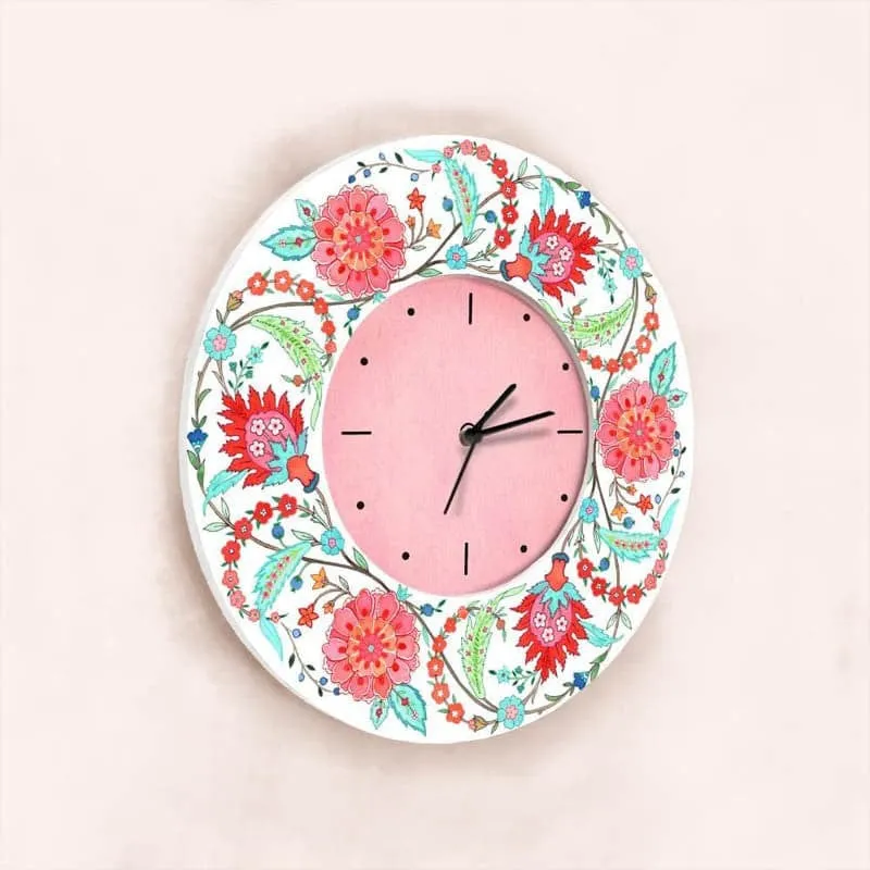 Chadreya Bloom Handpainted Wall Clock media 5