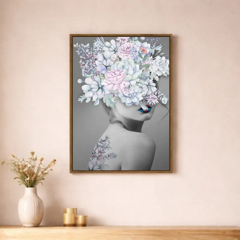 Bloom Diva Canvas Wall Art With Frame media 1