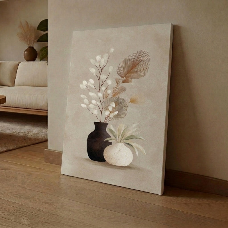 Floral Imprint Canvas Wall Art