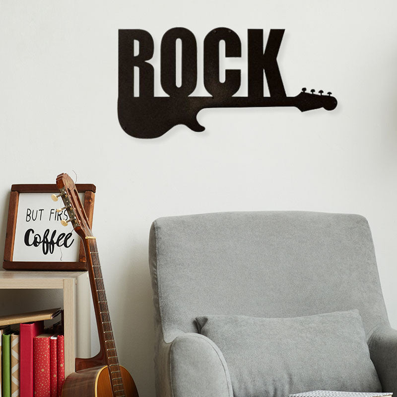 Rock Black Iron Wall Accent