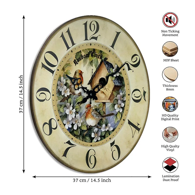 Rivo Wood Analog Wall Clock media 8