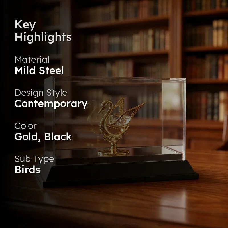 Royal Swan 24K Gold Plated Mild Steel Showpiece media 2