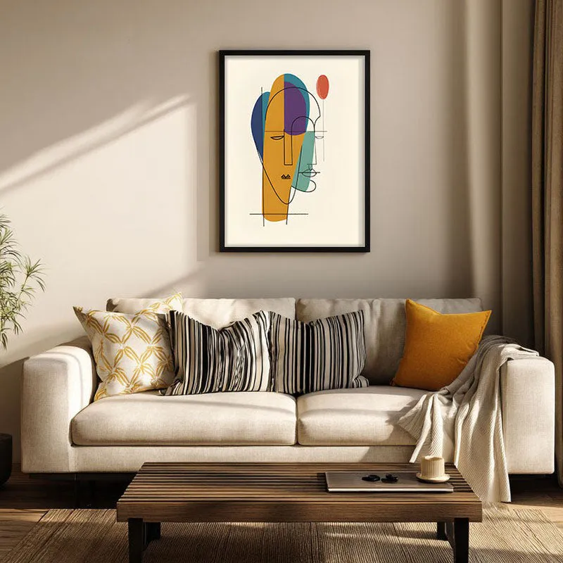Line Of Thought Framed Canvas Wall Painting media 1