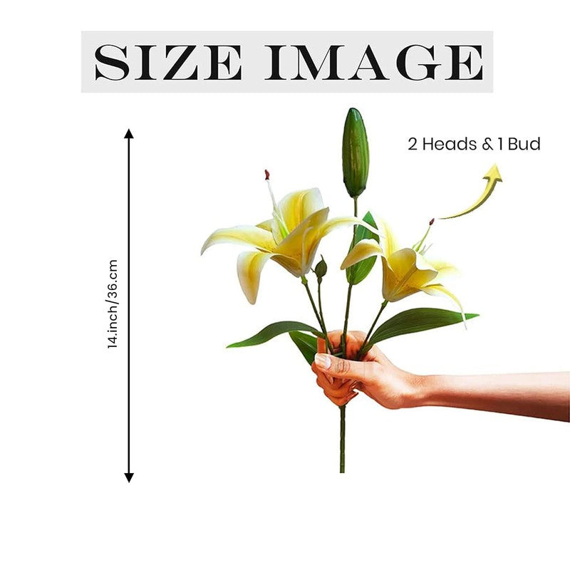 Lilium Amber Silk Floral Sticks - Yellow image 7