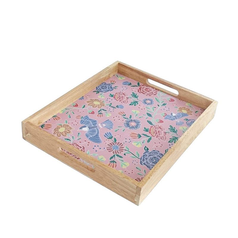 Buds & Blooms Wood Serving Tray media 5