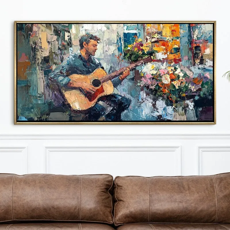 Vibrant Strum Canvas Wall Painting With Frame media 4