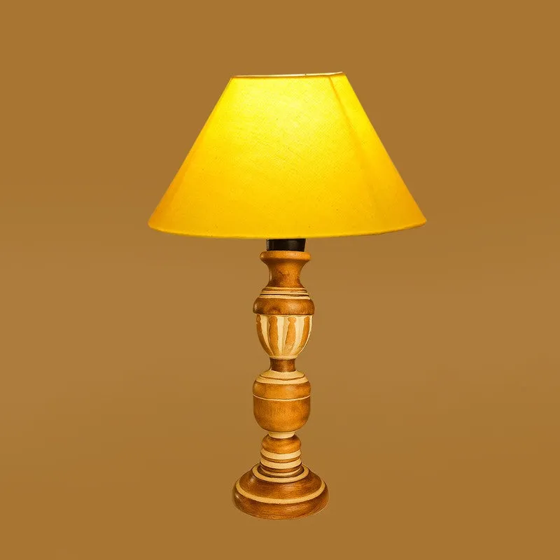 Zenrae Dusk Wooden Table Lamp - Yellow media 6