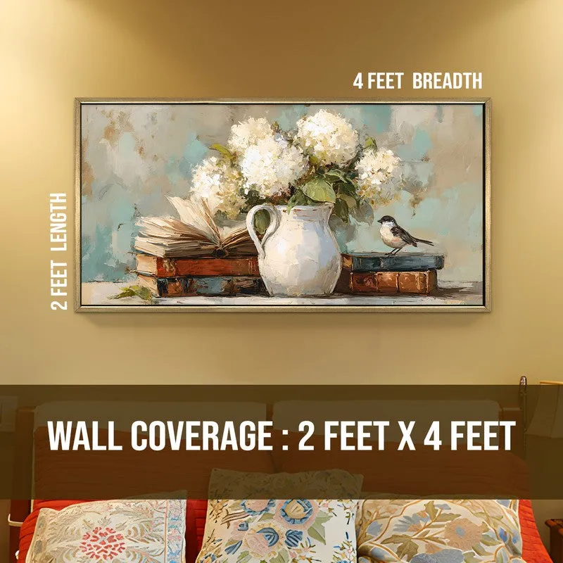 Scholar Canvas Wall Painting With Frame media 8