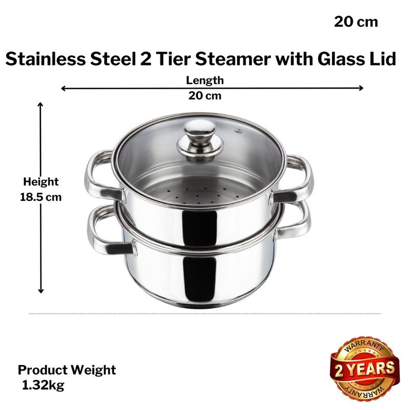 Vinod Orvix 2 Tier Stainless Steel Steamer media 7