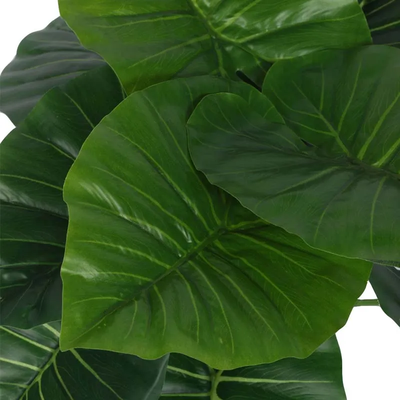 Faux Lush Rubber Fig Plant With Black Plastic Pot - 1.8 Feet media 4