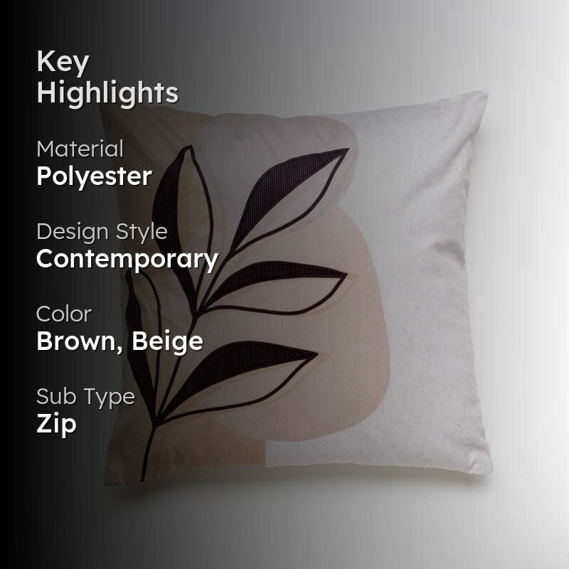 The Painted Leaf Printed Cushion Cover media 2