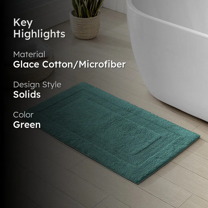 Paris Treads Microfiber Bath Mat - Turquoise media 2