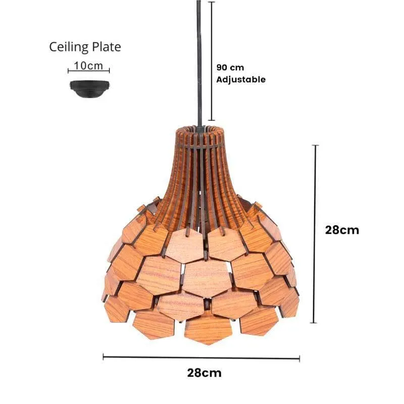Bright Ideas Wooden Ceiling Lamp media 6