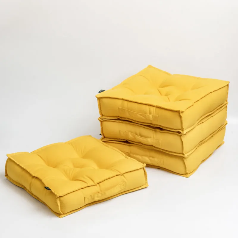 Tara Floor Cushion (Mustard Yellow) - Set Of Four media 5